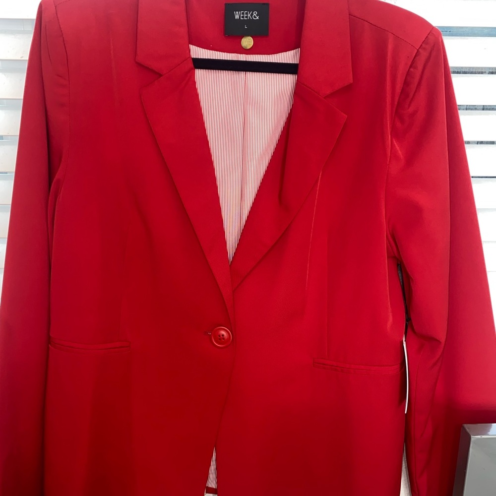 Red blazer jacket NWT
